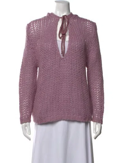Pre-owned Essentiel Antwerp Bateau Neckline Sweater In Purple