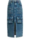 Essentiel Antwerp Belt Loop Skirt In Blue