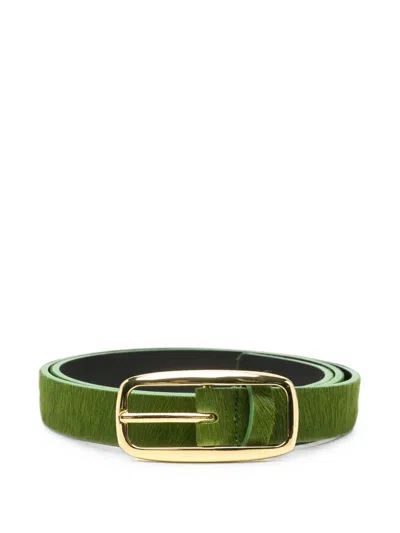 Essentiel Antwerp Belt Thin Leather "klub" In Green
