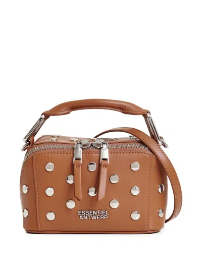 Essentiel Antwerp Bobbi Leather Shoulder Bag In Brown