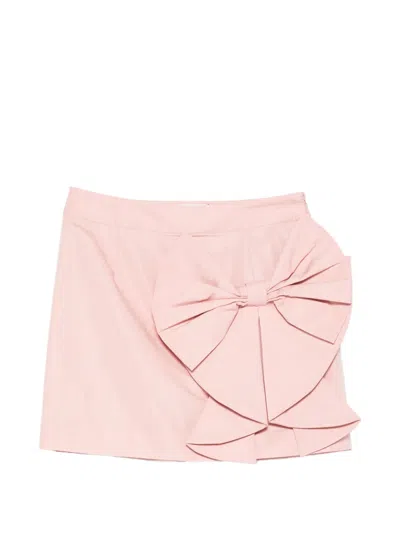 Essentiel Antwerp Bow-detail Mini Skirt In Pink