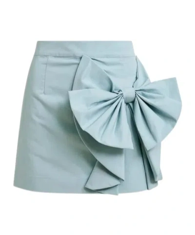 Essentiel Antwerp Bow-tie Midi Skirt In Blue