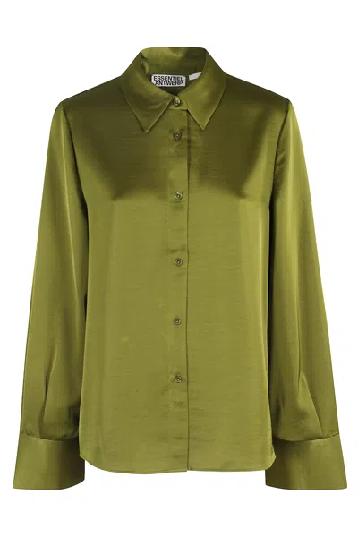 Essentiel Antwerp Boxy Shirt In Green