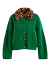 Essentiel Antwerp Button-embellshment Cardigan In Green