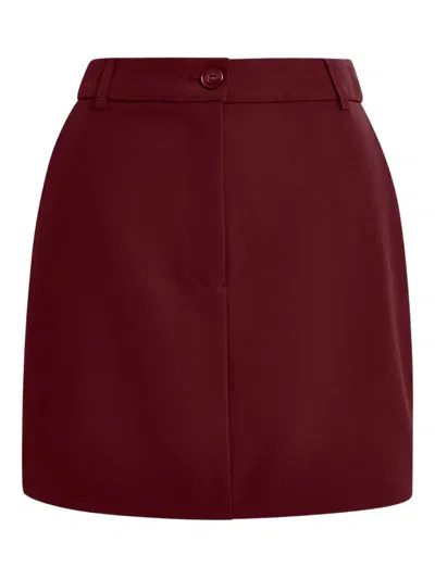 Essentiel Antwerp Button-fastening Mini Skirt In Red