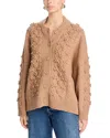 Essentiel Antwerp Cable Knit Cardigan With Rhinestone Embellishments In Nude