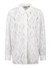 Essentiel Antwerp White Shirt In Sangallo With Decorations In White