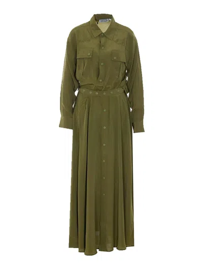 Essentiel Antwerp Jebba Maxi Overlay Jumpsuit In Green