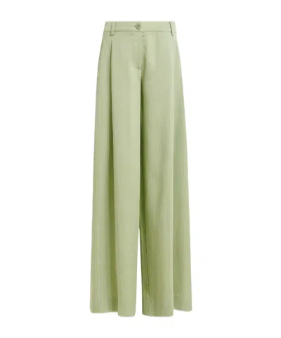 Essentiel Antwerp Casual Pants With Belt Loops In Green