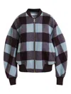 Essentiel Antwerp Check-pattern Bomber Jacket In Multi