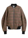 Essentiel Antwerp Check-pattern Bomber Jacket In Multi
