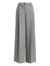 Essentiel Antwerp Check-pattern Trousers In Gray
