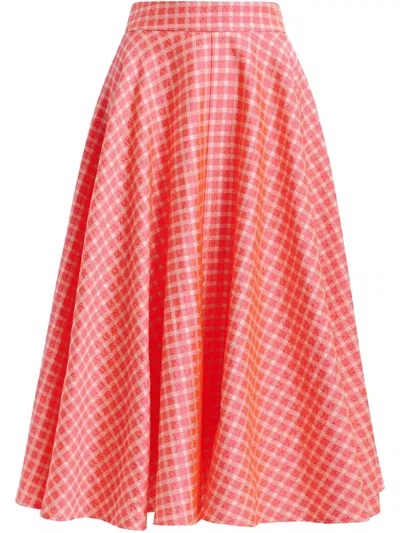 Essentiel Antwerp Checked Skirt In Pink