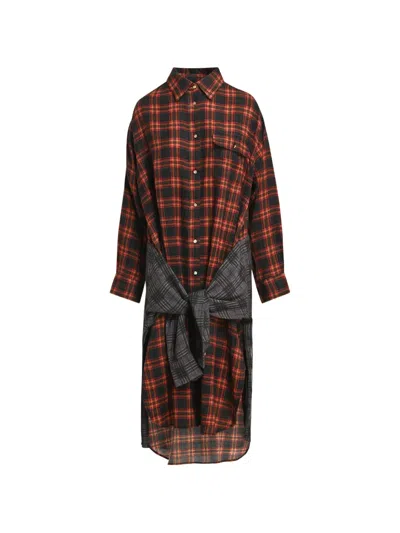 Essentiel Antwerp Long-sleeve Shirt Dress In Multi
