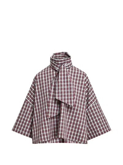Essentiel Antwerp Checkered Blouse In White