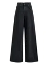 Essentiel Antwerp Coated-pocket Wide-leg Jeans In Black