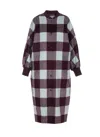 Essentiel Antwerp Double-breasted Check Coat In Multi