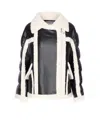 Essentiel Antwerp Faux-shearling Panelled Jacket In Black