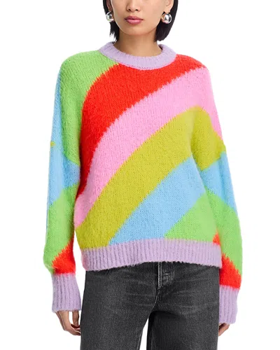 Essentiel Antwerp Color Blocked Crewneck Sweater In Multi