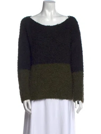 Pre-owned Essentiel Antwerp Colorblock Pattern Scoop Neck Sweater In Multi