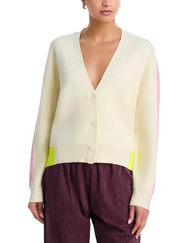 Essentiel Antwerp Colorblocked Cardigan In White