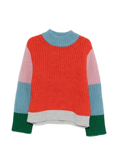 Essentiel Antwerp Colour-block Sweater In Red