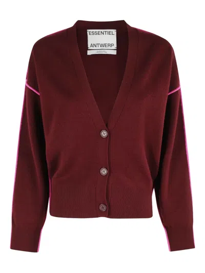 ESSENTIEL ANTWERP CONTRAST-TRIM CARDIGAN
