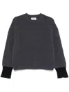 ESSENTIEL ANTWERP CONTRASTING-CUFF CHUNKY-KNIT SWEATER