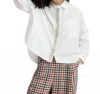 Essentiel Antwerp Cotton Shirt With Embellished Button Placket In White In White