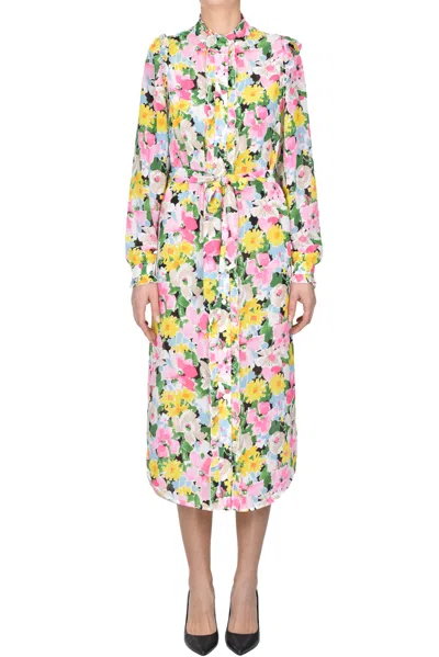 Essentiel Antwerp Crepè Shirt Dress In Multi