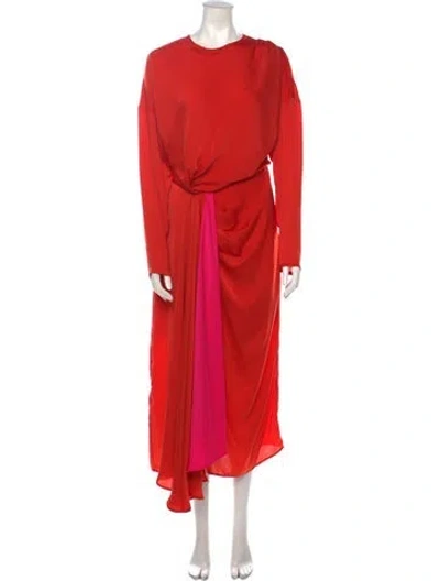Pre-owned Essentiel Antwerp Crew Neck Long Dress W/ Tags In Orange
