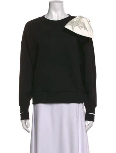 Pre-owned Essentiel Antwerp Crew Neck Long Sleeve Sweatshirt In Black