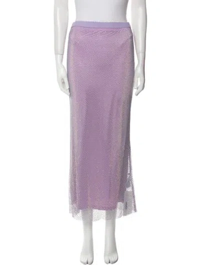 Pre-owned Essentiel Antwerp Crystal Embellishments Midi Length Skirt W/ Tags In Purple