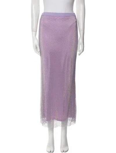 Pre-owned Essentiel Antwerp Crystal Embellishments Midi Length Skirt W/ Tags In Purple