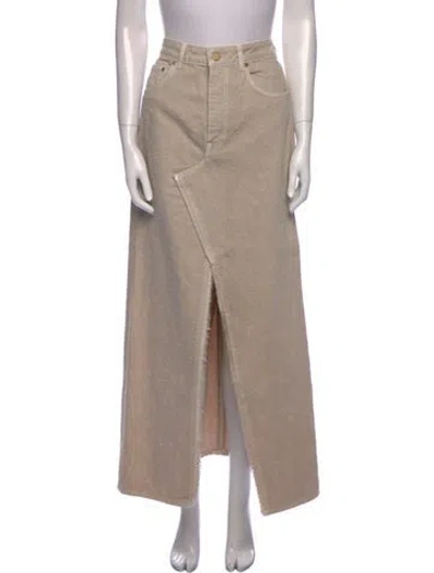 Pre-owned Essentiel Antwerp Distressed Accents Long Skirt W/ Tags In Neutral