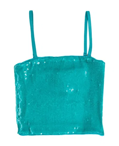 Essentiel Antwerp Doobtube Sequined Top In Green