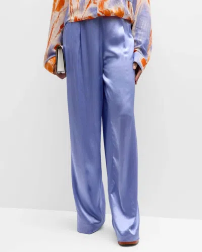 Essentiel Antwerp Dotto Wide Leg Pant In Atlantic In Blue