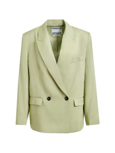 Essentiel Antwerp Double-breasted Blazer In Green