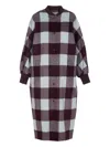 Essentiel Antwerp Double-breasted Check Coat In Multi