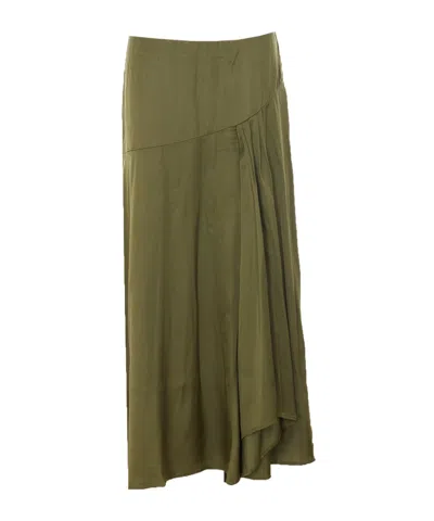Essentiel Antwerp Draped-detail Skirt In Green