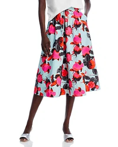 Essentiel Antwerp Drawstring Midi Skirt In Middle Blue