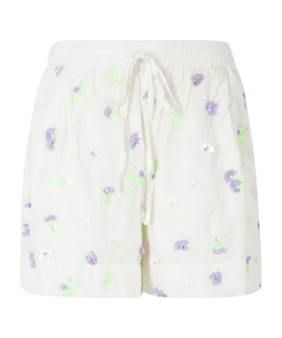 Essentiel Antwerp Jelena Sequin-embellished Shorts In White
