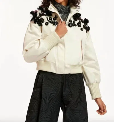 Essentiel Antwerp Ebom Embo Bomber Jacket In Off White