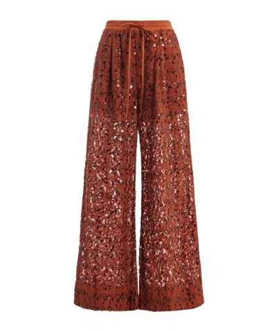 Essentiel Antwerp Elastic Waist Casual Pants In Brown