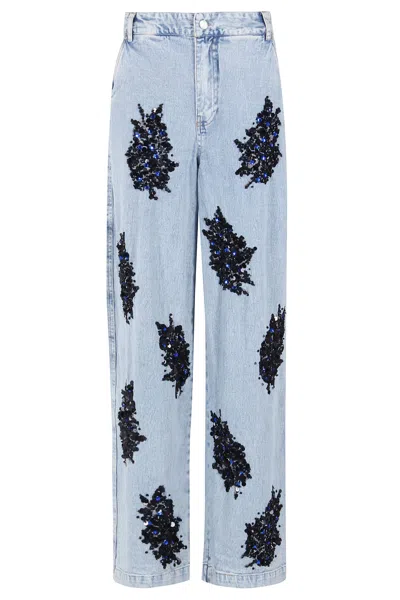 Essentiel Antwerp Embellished Denim In Multi