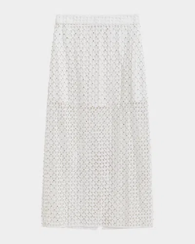 Essentiel Antwerp Embellished Mesh Midi Skirt