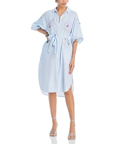 Essentiel Antwerp Embellished Shirt Dress In Combo2 Feeling Blue