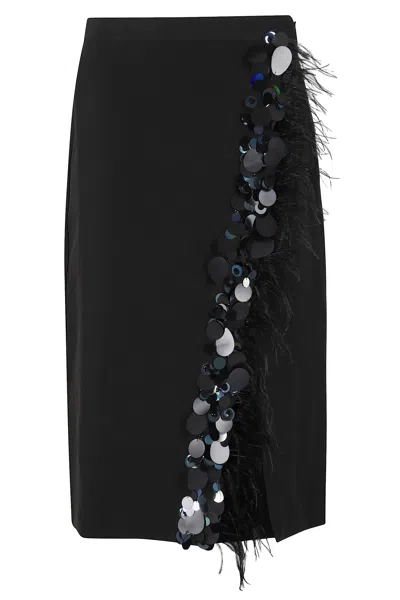 Essentiel Antwerp Embellished Skirt In Black