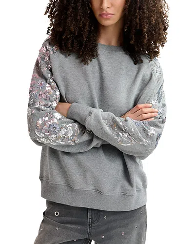 Essentiel Antwerp Guepe Sequin Sweatshirt In Grey