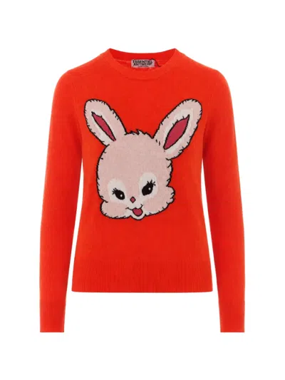 Essentiel Antwerp Embroidered Kapital Sweater In Red